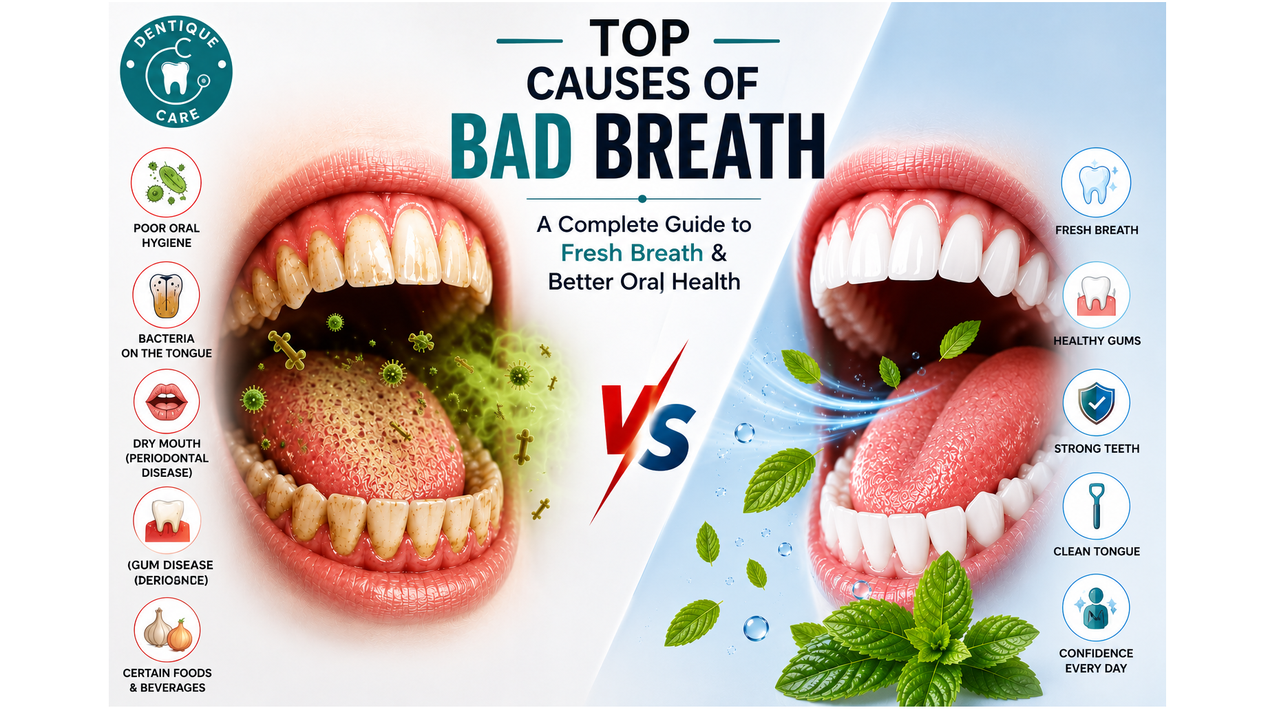 Top 10 Causes of Bad Breath and Permanent Solutions: A Complete Guide to Fresh Breath & Better Oral Health